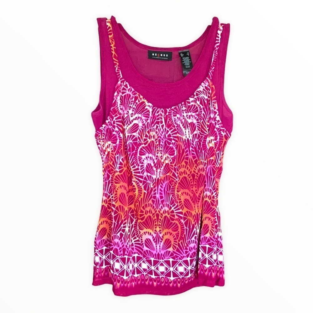 Axcess 2 Layer Sleeveless Blouse Size S